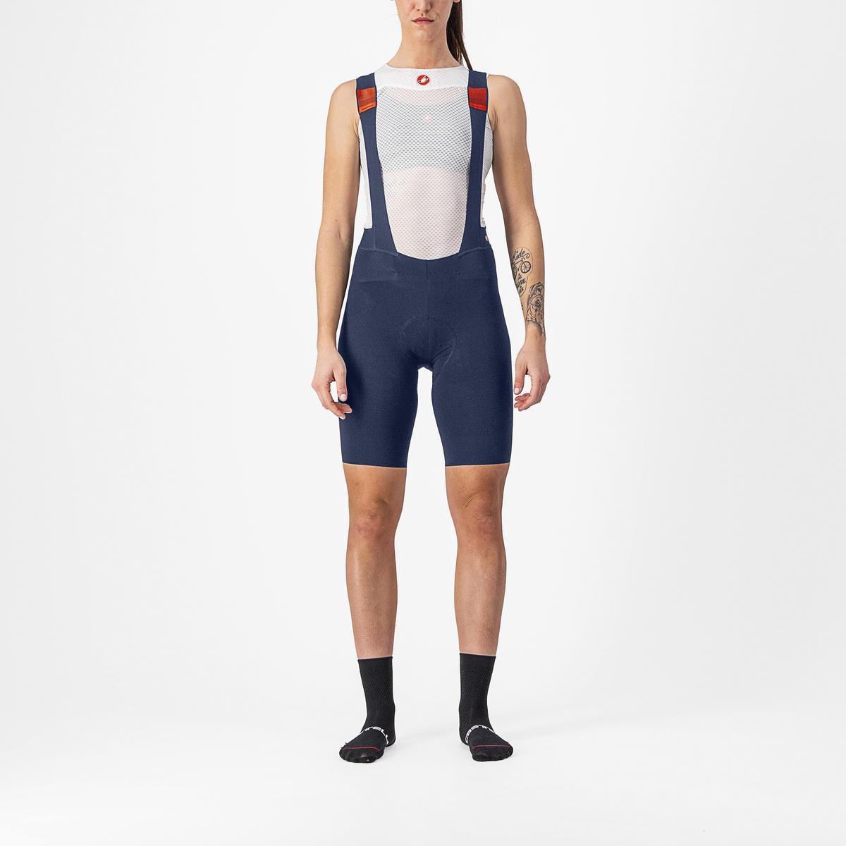 CASTELLI PREMIO BLACK WOMENS BIBSHORT BELGIAN BLUE