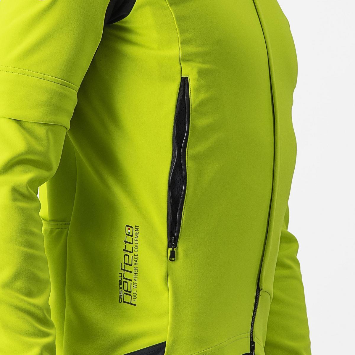CASTELLI PERFETTO RoS 2 CONVERTIBLE JACKET ELECTRIC LIME/DARK GRAY