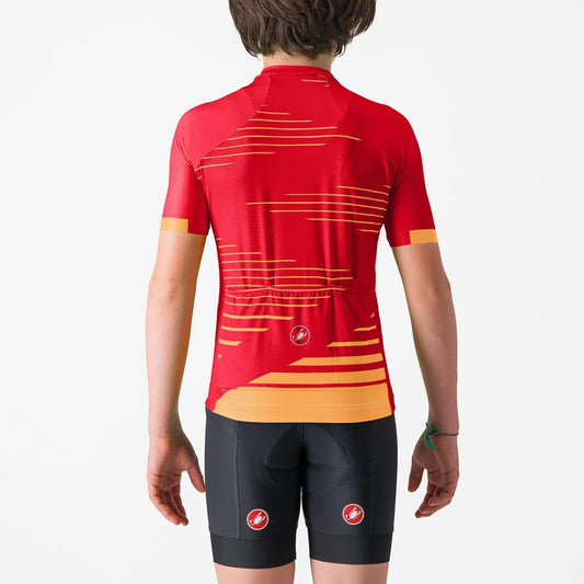 CASTELLI AERO KID JERSEY RICH RED/ORANGE