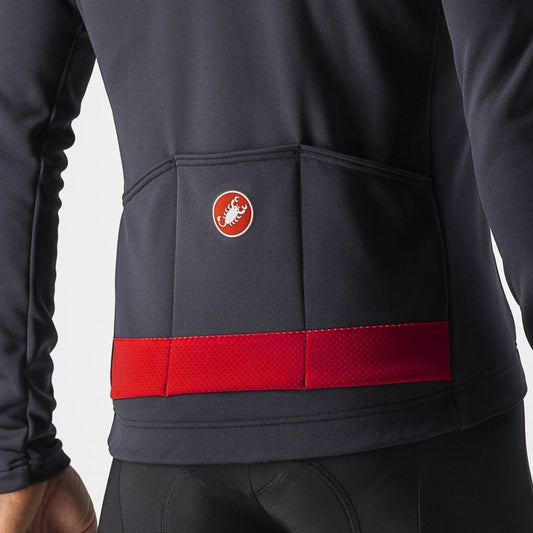 CASTELLI PURO 3 JERSEY DARK GRAY/RED REFLEX
