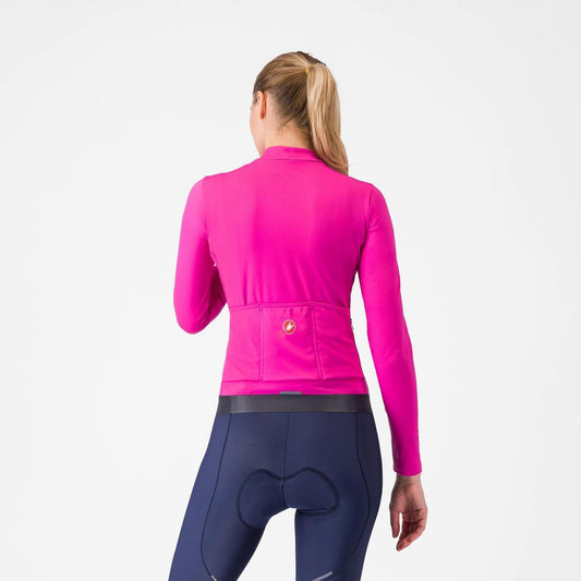 CASTELLI ESPRESSO THERMAL WOMENS JERSEY VIOLET PINK/DARK GRAY