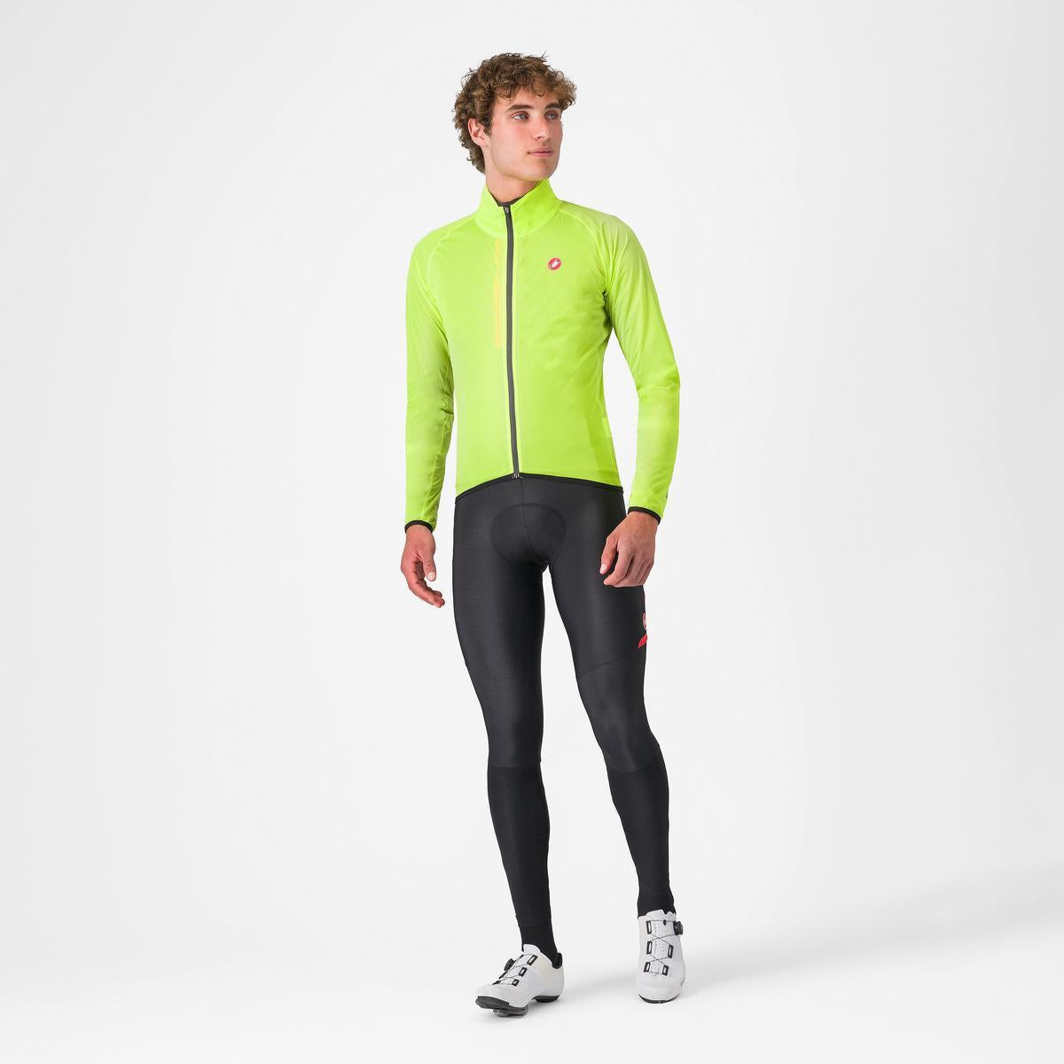 CASTELLI SQUALL SHELL JACKET ELECTRIC LIME/BLACK