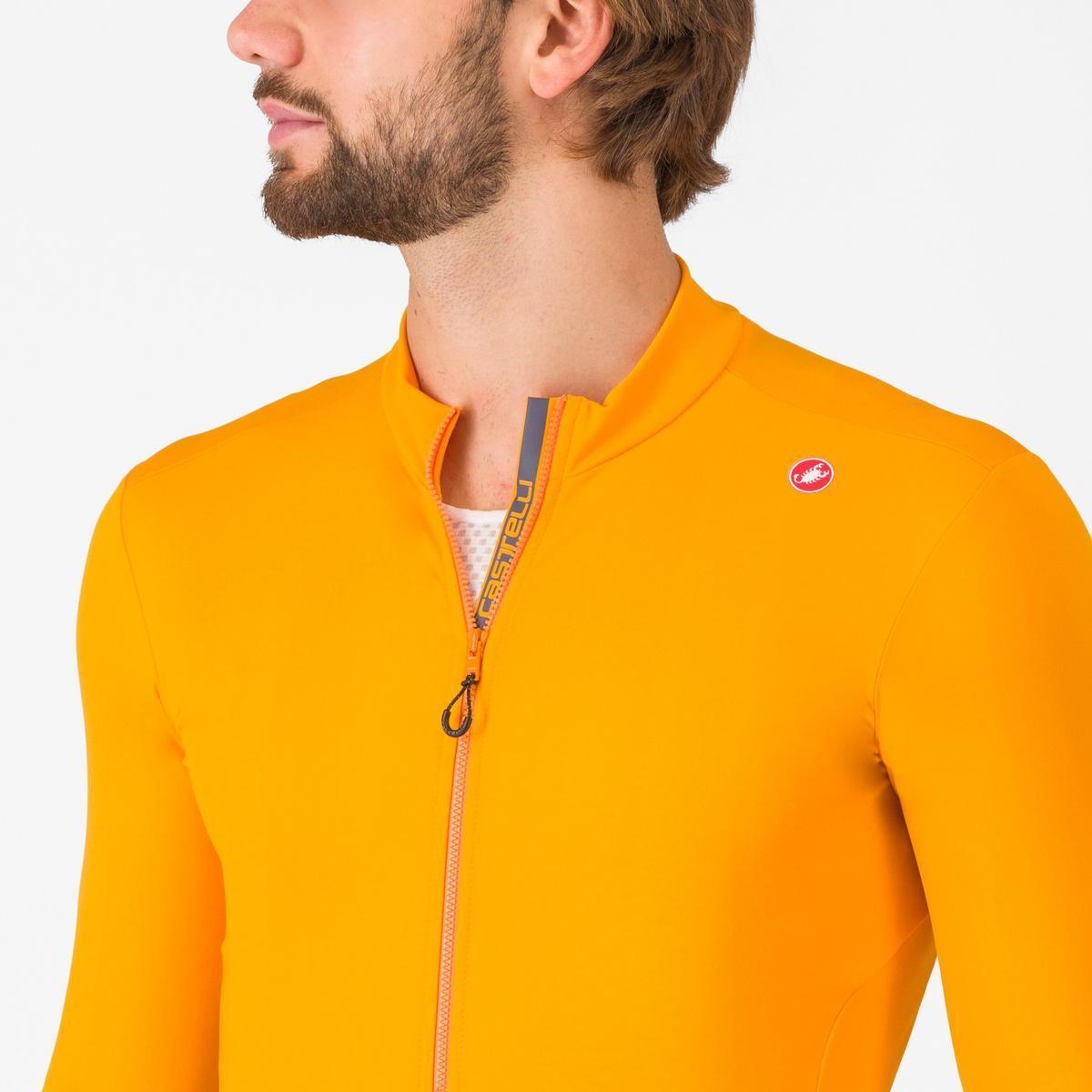 CASTELLI ESPRESSO THERMAL JERSEY ViVID ORANGE/DARK GRAY