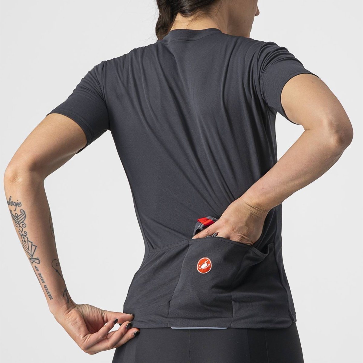 CASTELLI ANIMA 3 WOMENS JERSEY LIGHT BLACK & RED