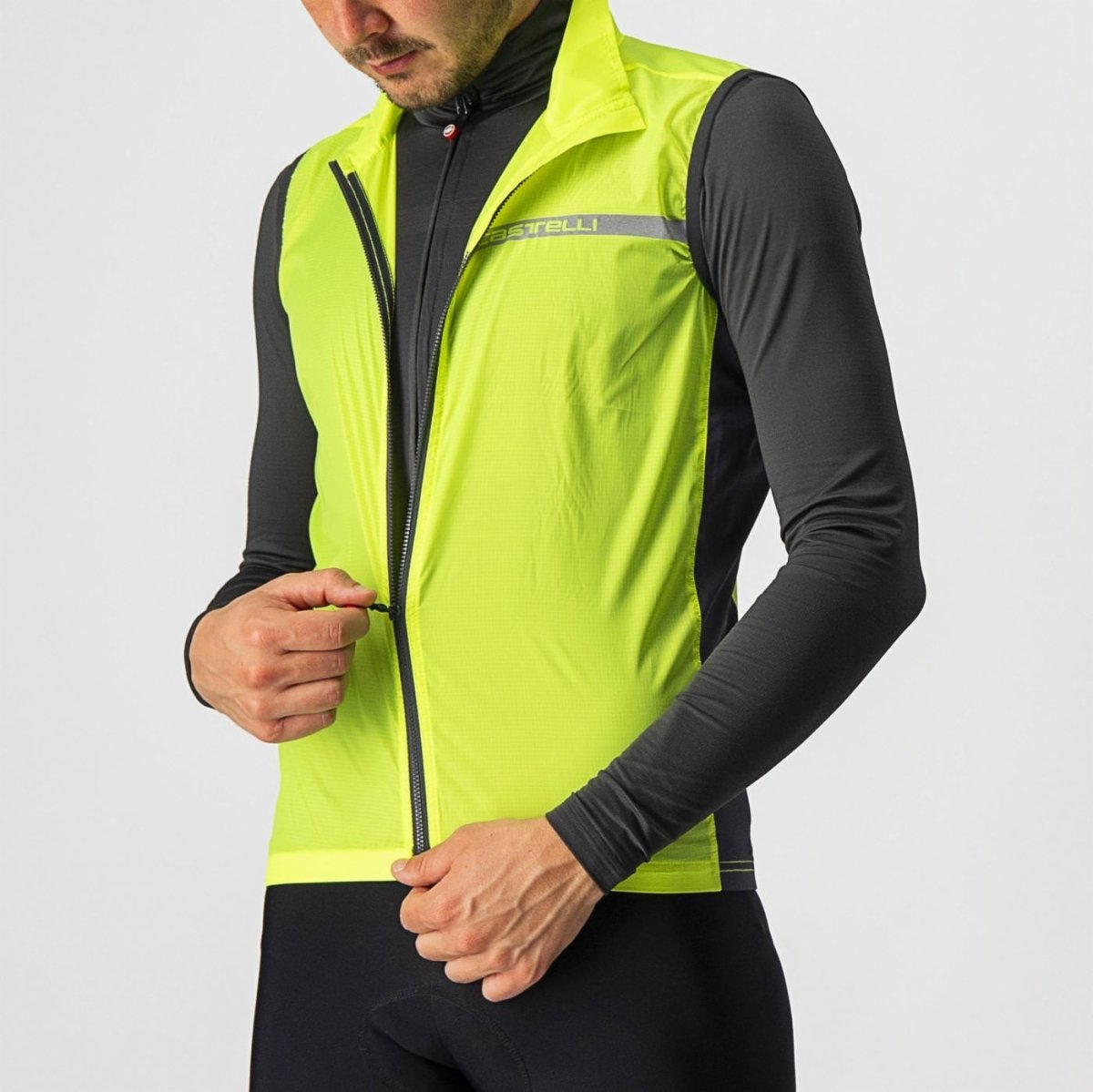 CASTELLI SQUADRA STRETCH VEST YELLOW FLUO/DARK GREY