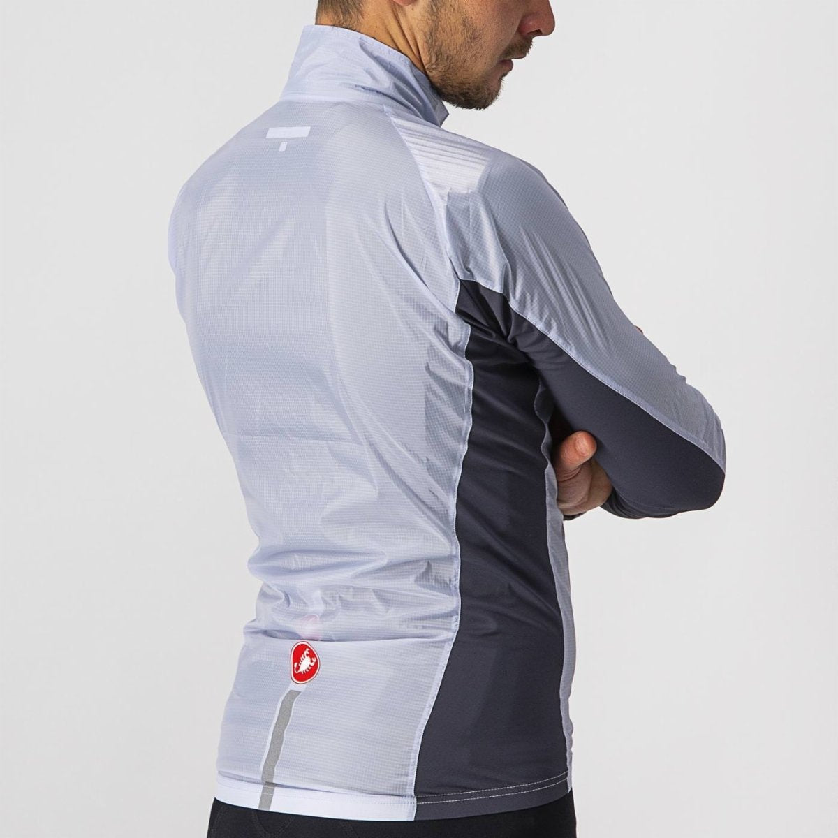 CASTELLI SQUADRA STRETCH JACKET SILVER GRAY/DARK GRAY