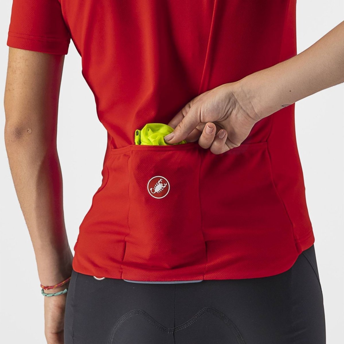 CASTELLI SQUADRA STRETCH W JACKET ELECTRIC LIME/DARK GRAY