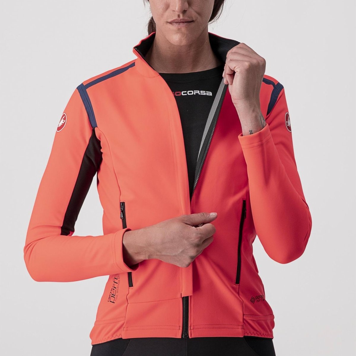 CASTELLI PERFETTO ROS WOMENS LONG SLEEVE BRILLIANT PINK