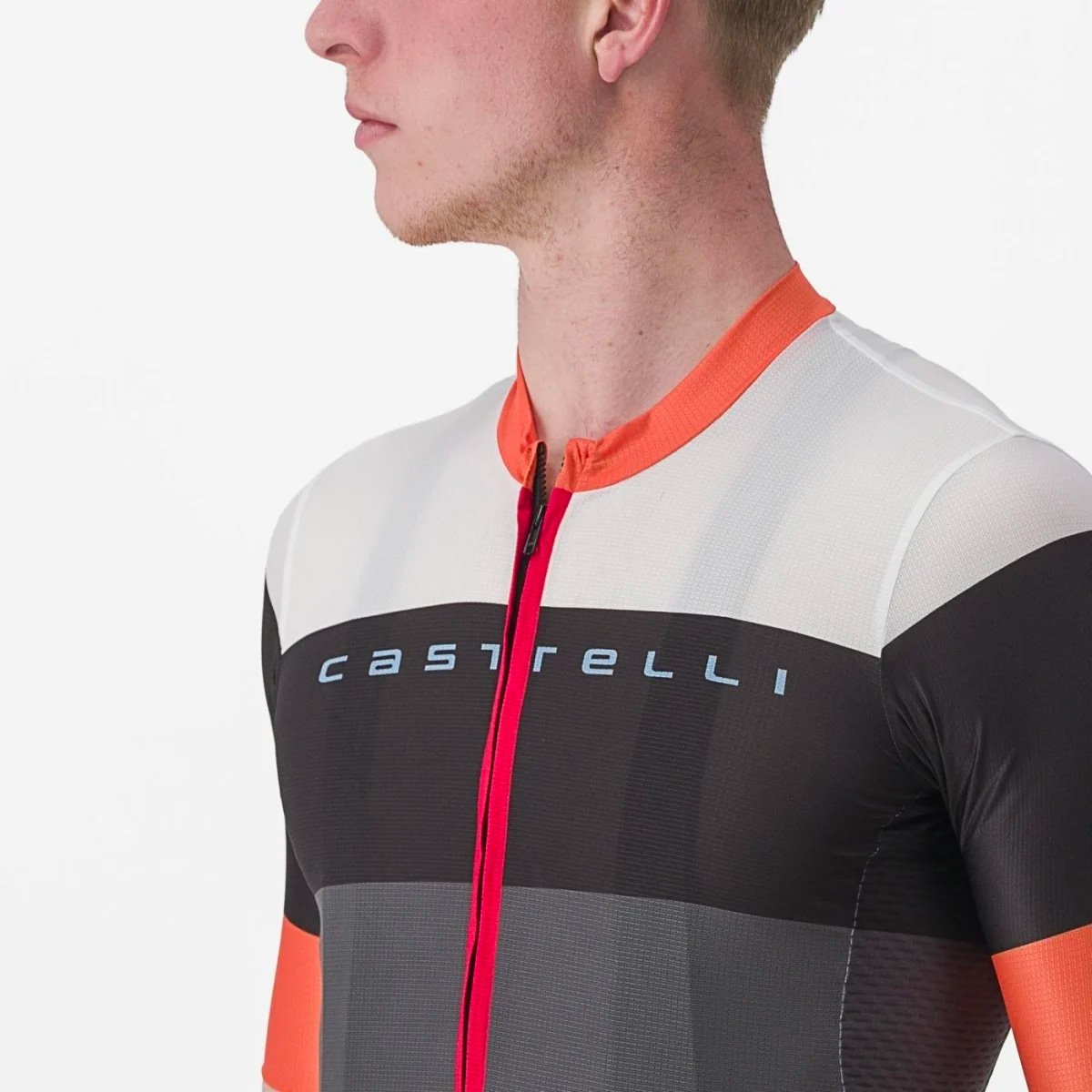 CASTELLI SEZIONE JERSEY DARK GRAY/BLACK-SCARLET IBIS