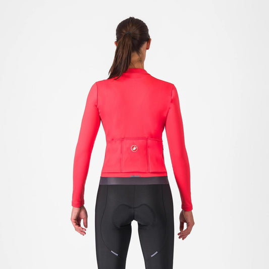 CASTELLI ESPRESSO THERMAL WOMENS JERSEY HIBISCUS/DARK GRAY