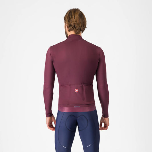 CASTELLI ESPRESSO THERMAL JERSEY DEEP BORDEAUX