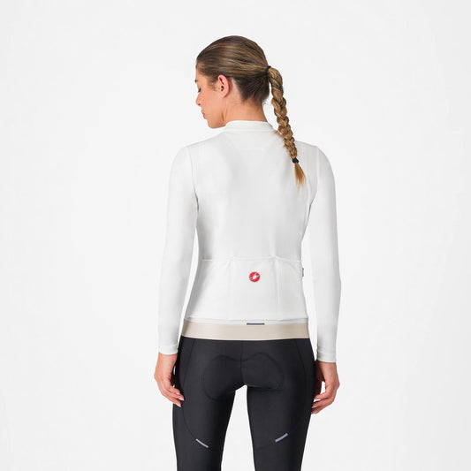 CASTELLI ESPRESSO THERMAL WOMENS JERSEY IVORY/SILVER MOON