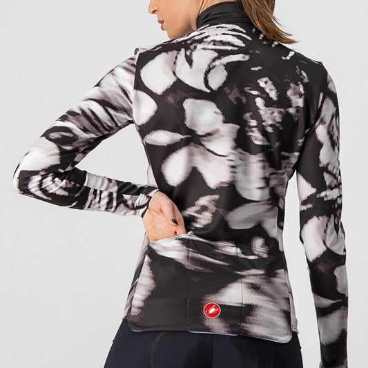 CASTELLI UNLIMITED WOMENS THERMAL JERSEY BLACK/WHITE