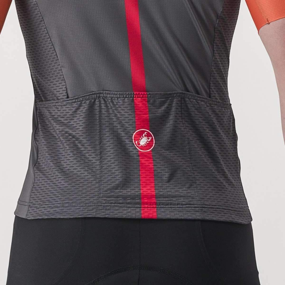 CASTELLI SEZIONE JERSEY DARK GRAY/BLACK-SCARLET IBIS