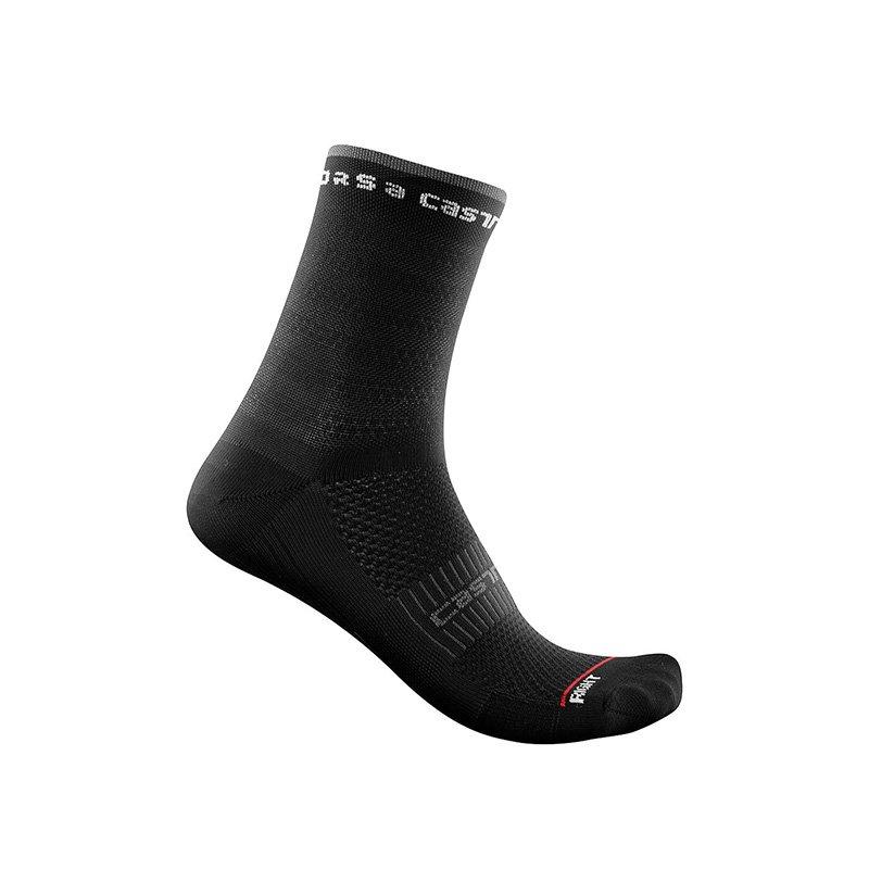 CASTELLI ROSSO CORSA WOMENS 11 SOCK BLACK