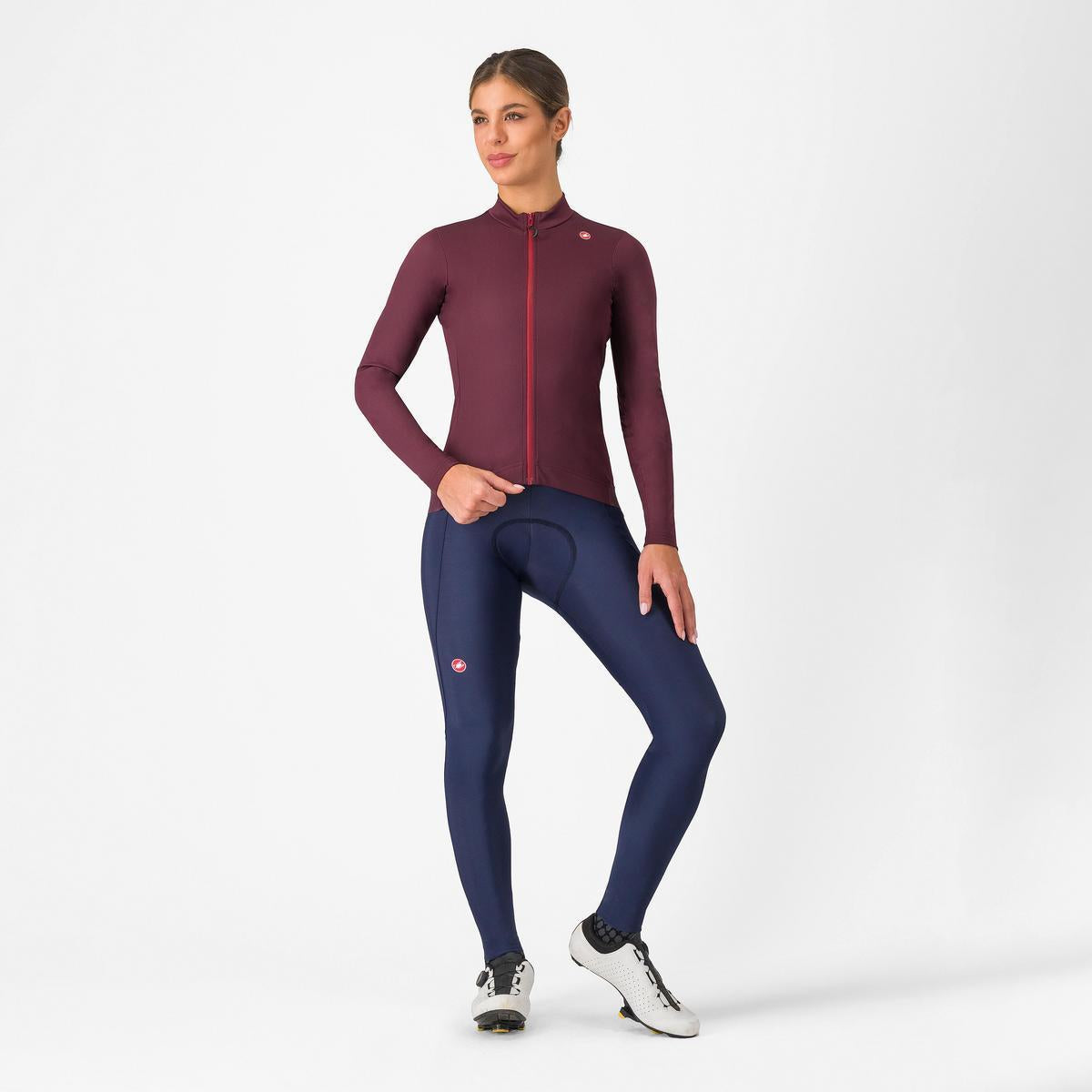 CASTELLI ESPRESSO THERMAL W JERSEY DEEP BORDEAUX