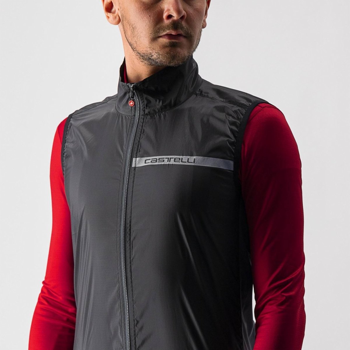 CASTELLI SQUADRA STRETCH VEST LIGHT BLACK/DARK GRAY