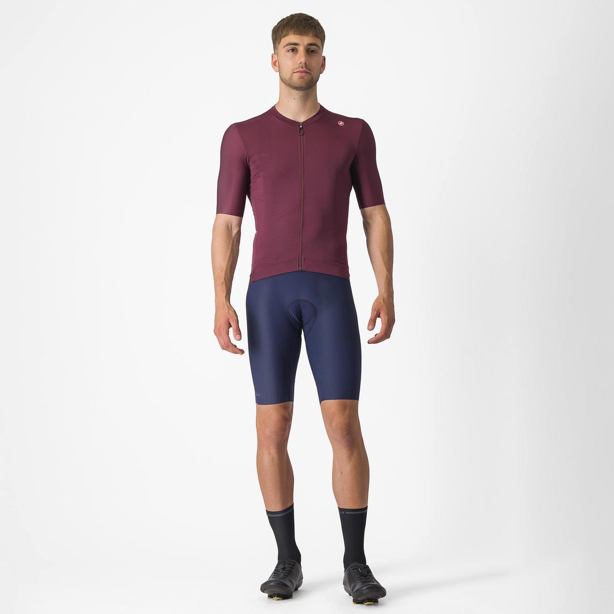 CASTELLI ESPRESSO JERSEY DEEP BORDEAUX/SILVER MOON