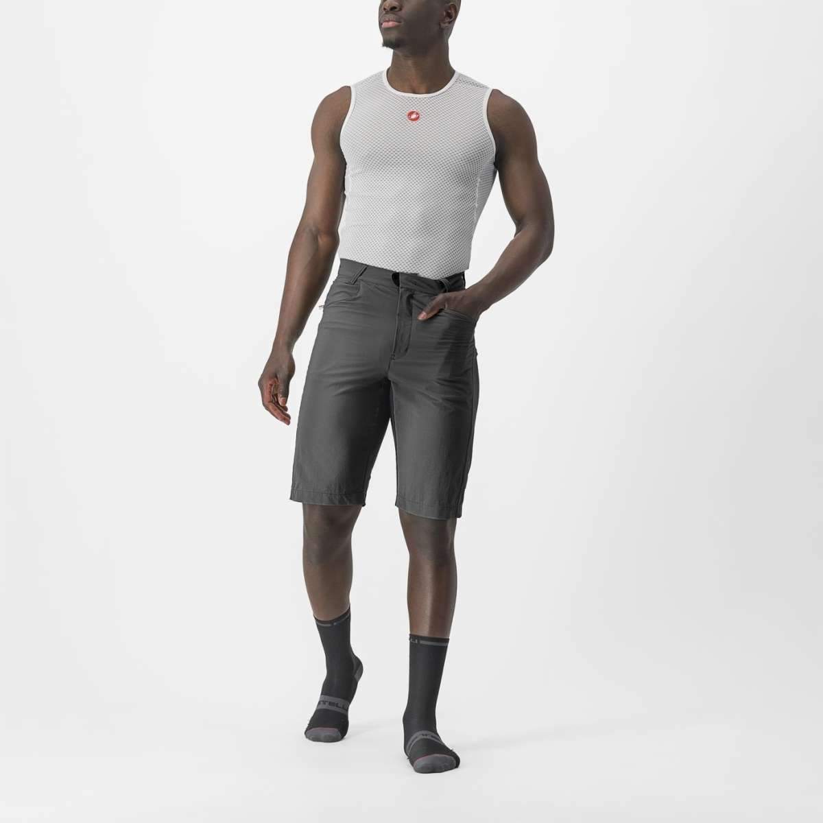 CASTELLI UNLIMITED BAGGY SHORT DARK GRAY/BLACK