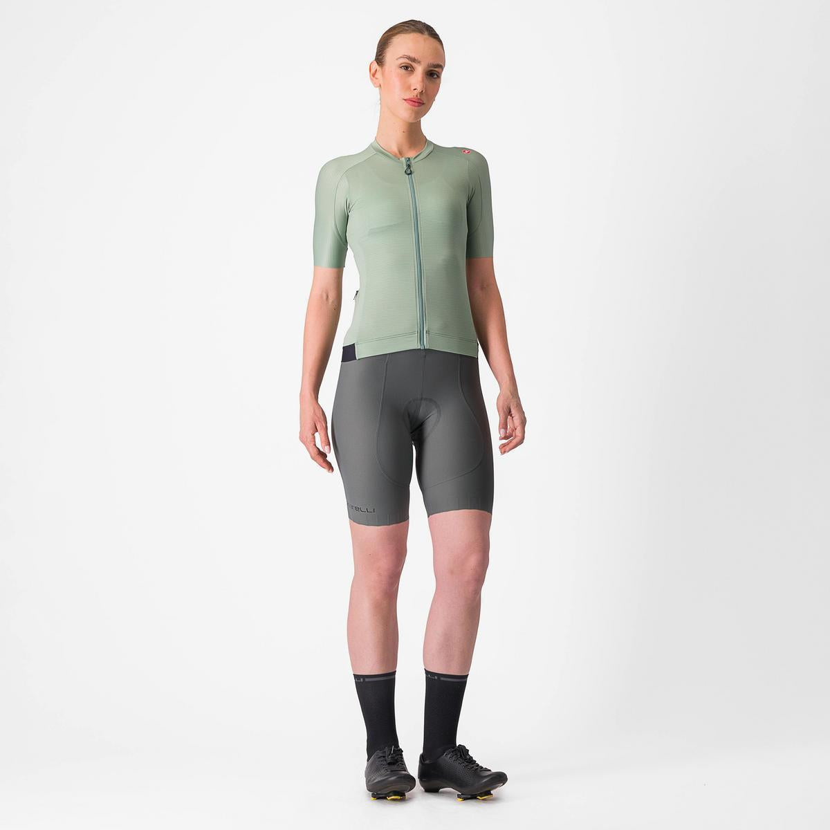CASTELLI ESPRESSO W JERSEY DEFENDER GREEN/DEEP GREEN