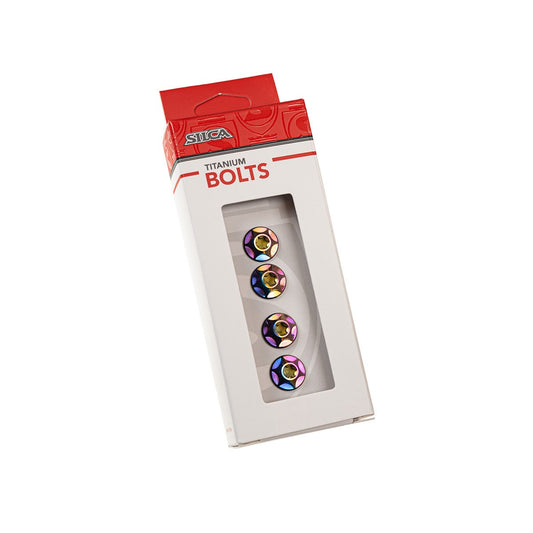 SILCA TITANIUM CAGE BOLTS RAINBOW ANO (PACK OF 4)
