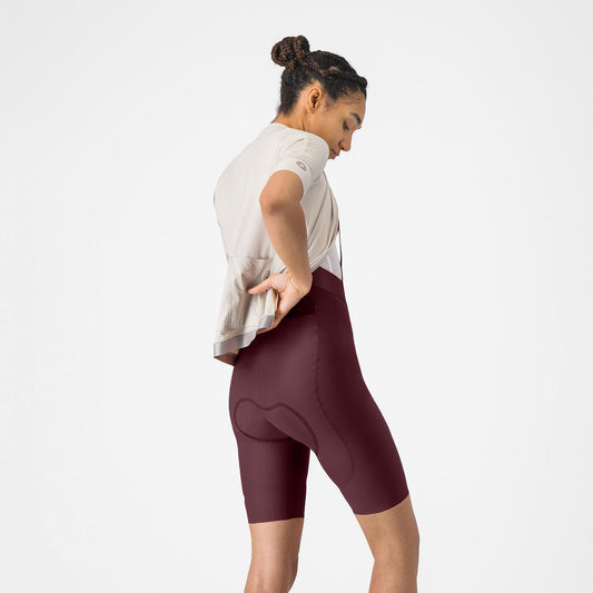 CASTELLI ESPRESSO 2 WOMENS DT BIBSHORT DEEP BORDEAUX