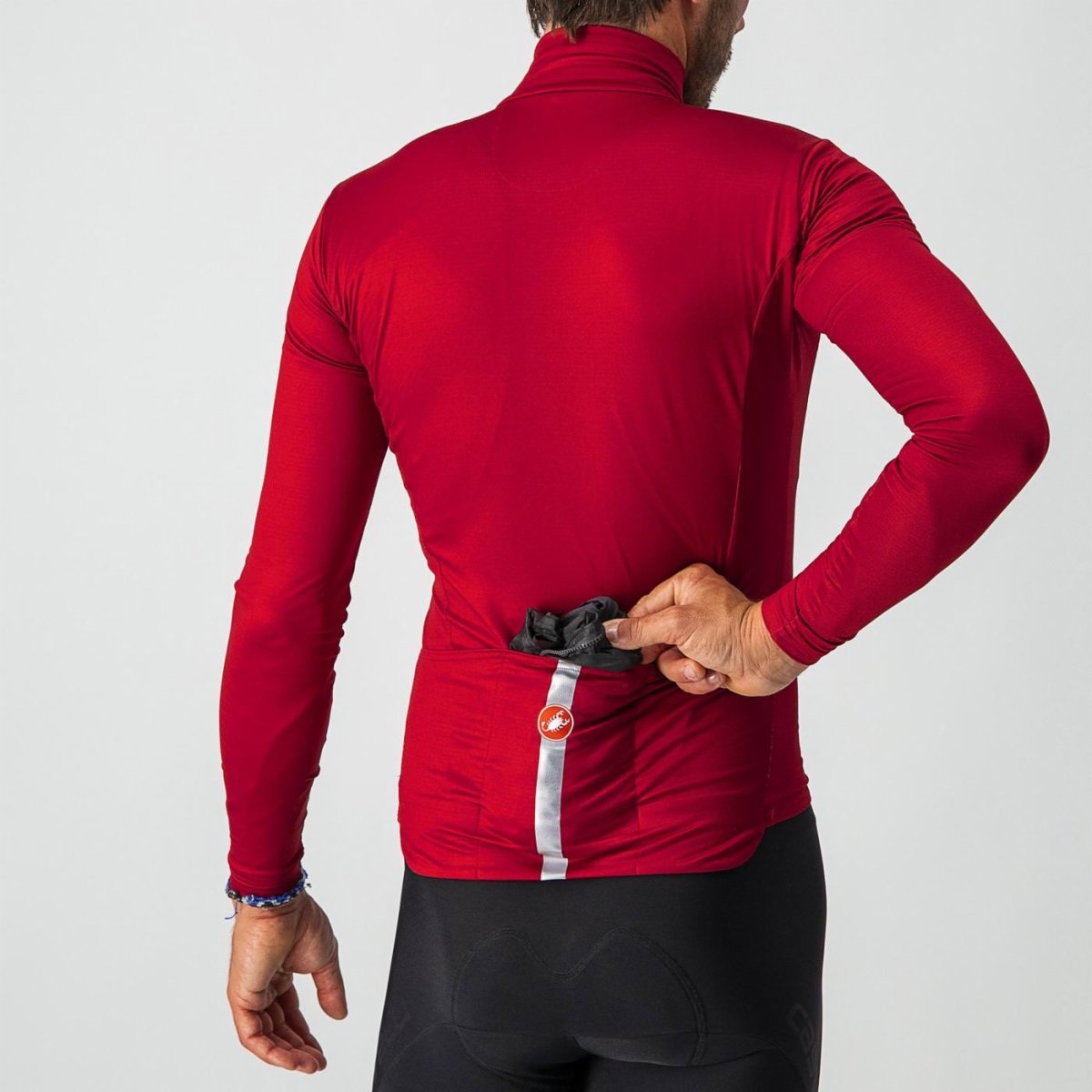 CASTELLI SQUADRA STRETCH JACKET LIGHT BLACK/DARK GRAY