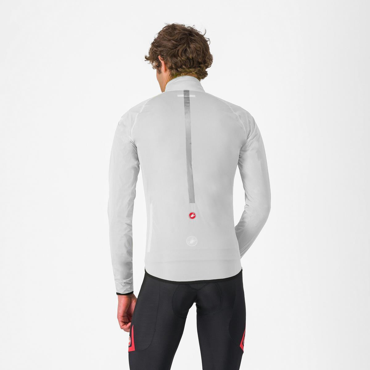 CASTELLI SQUALL SHELL JACKET SILVER GRAY/BLACK