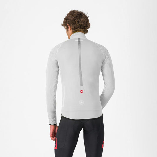 CASTELLI SQUALL SHELL JACKET SILVER GRAY/BLACK