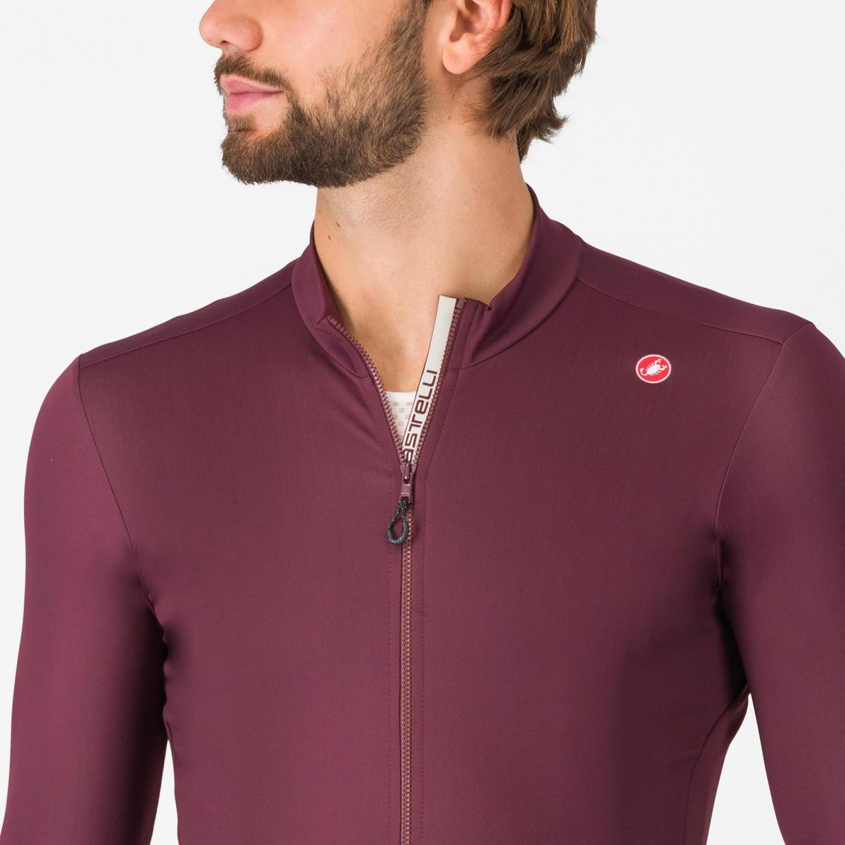 CASTELLI ESPRESSO THERMAL JERSEY DEEP BORDEAUX