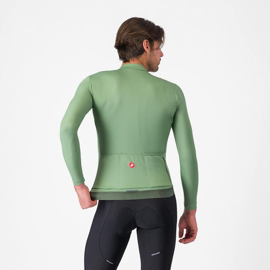 CASTELLI ESPRESSO THERMAL JERSEY GREEN PEPPER/DEEP GREEN