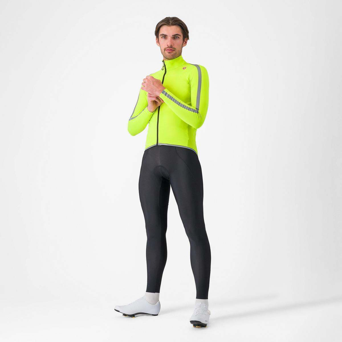 CASTELLI ULTRA RAIN CAPE ELECTRIC LIME/SILVER REFLEX