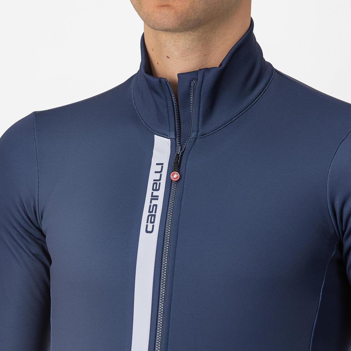 CASTELLI ENTRATA THERMAL JERSEY BELGIAN BLUE/SILVER GRAY