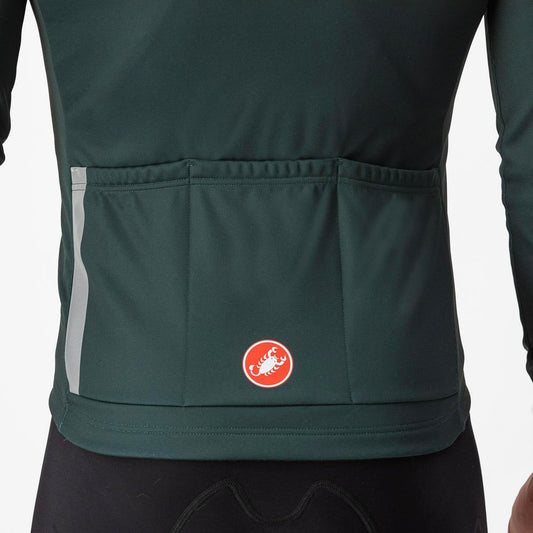 CASTELLI ENTRATA THERMAL JERSEY ROVER GREEN/BLACK
