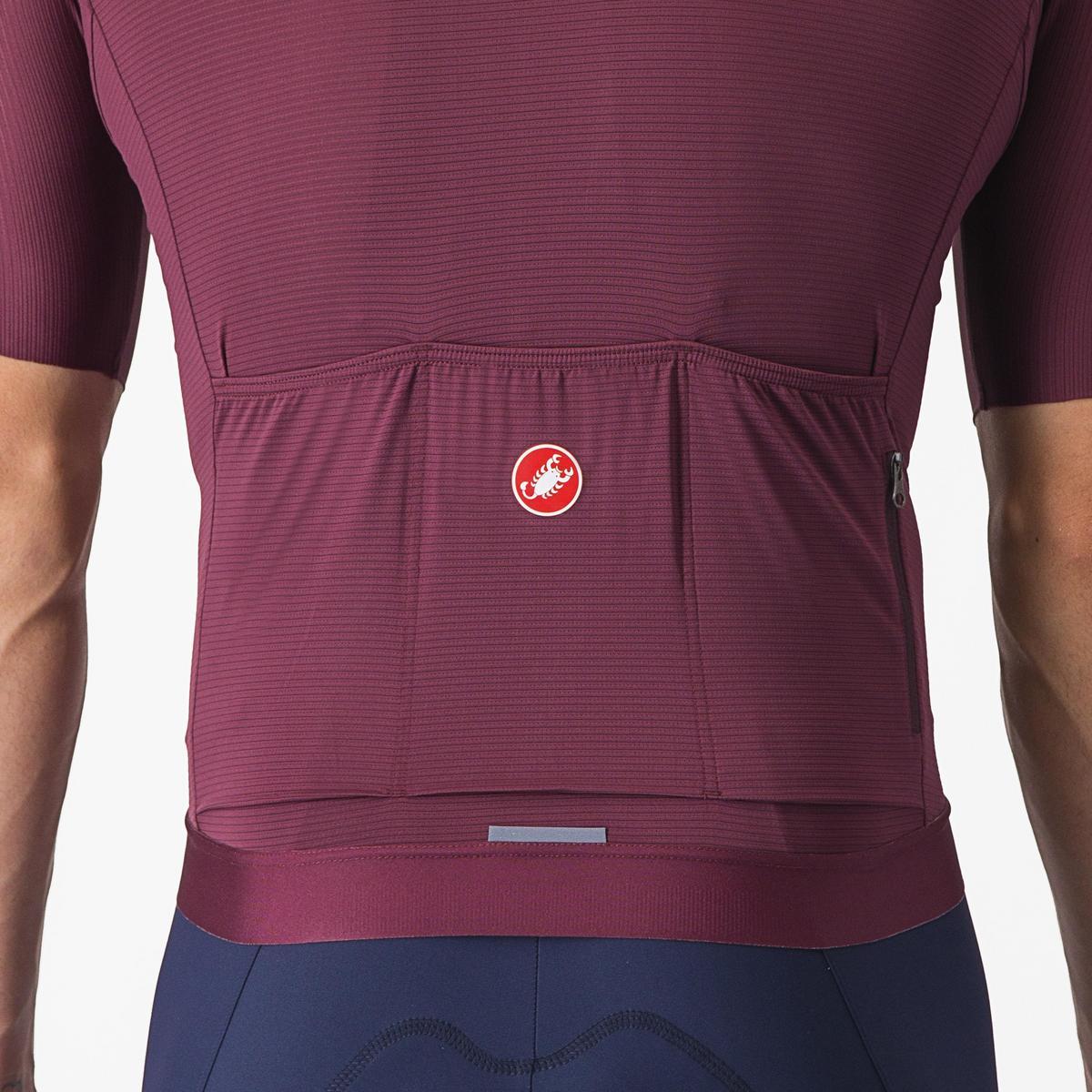CASTELLI ESPRESSO JERSEY DEEP BORDEAUX/SILVER MOON
