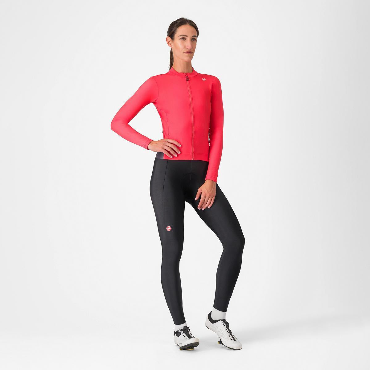 CASTELLI ESPRESSO THERMAL WOMENS JERSEY HIBISCUS/DARK GRAY