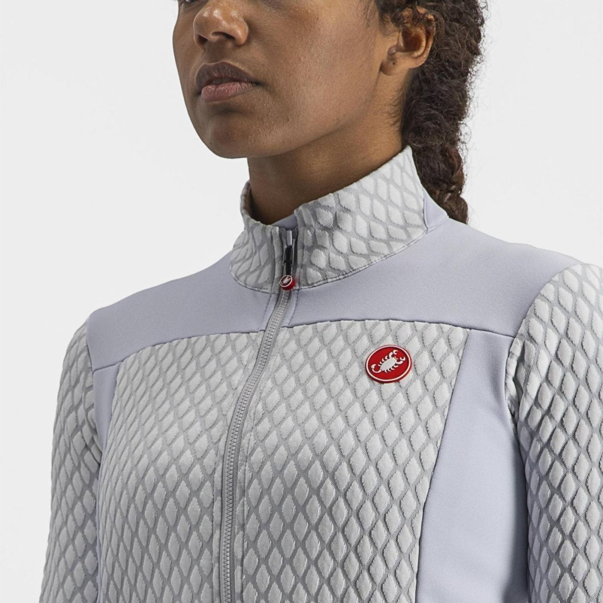 CASTELLI SFIDA 2 JERSEY FZ SILVER GRAY/WHITE