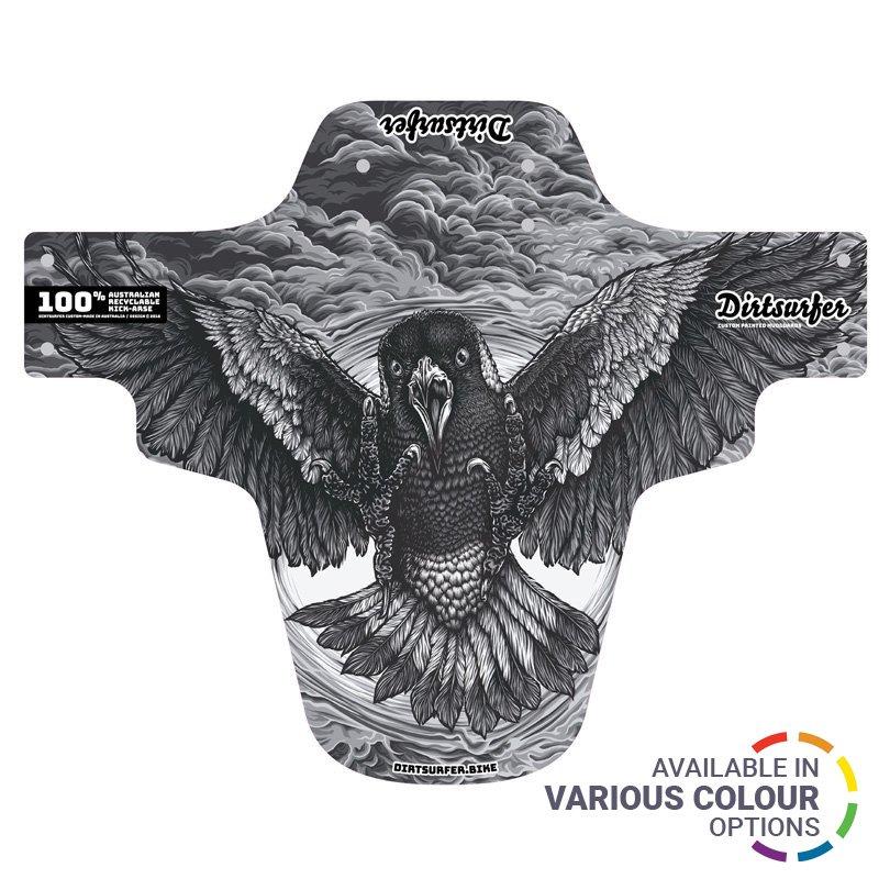 DIRTSURFER MUDGUARD - SWOOPING MAGPIE (5 COLOUR CHOICES)