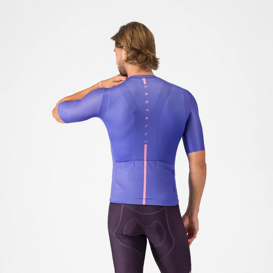 CASTELLI DRITTONE LOGO JERSEY ULTRAVIOLET/ROSA GIRO