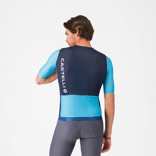 CASTELLI CORRETTO JERSEY BELGIAN BLUE/BLUE FIAMMA-WHITE