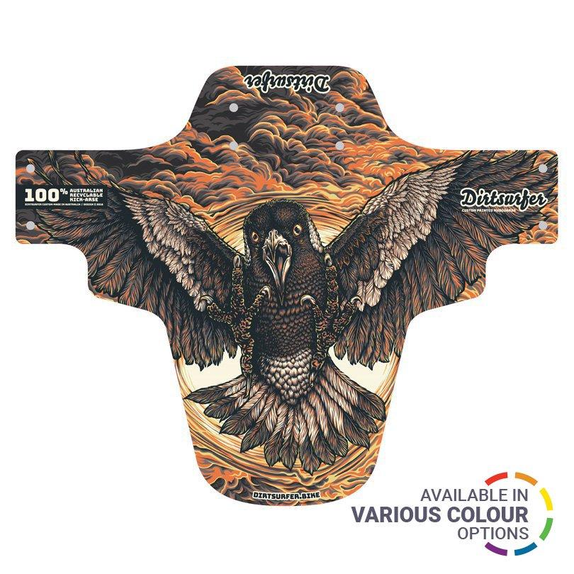 DIRTSURFER MUDGUARD - SWOOPING MAGPIE ORANGE