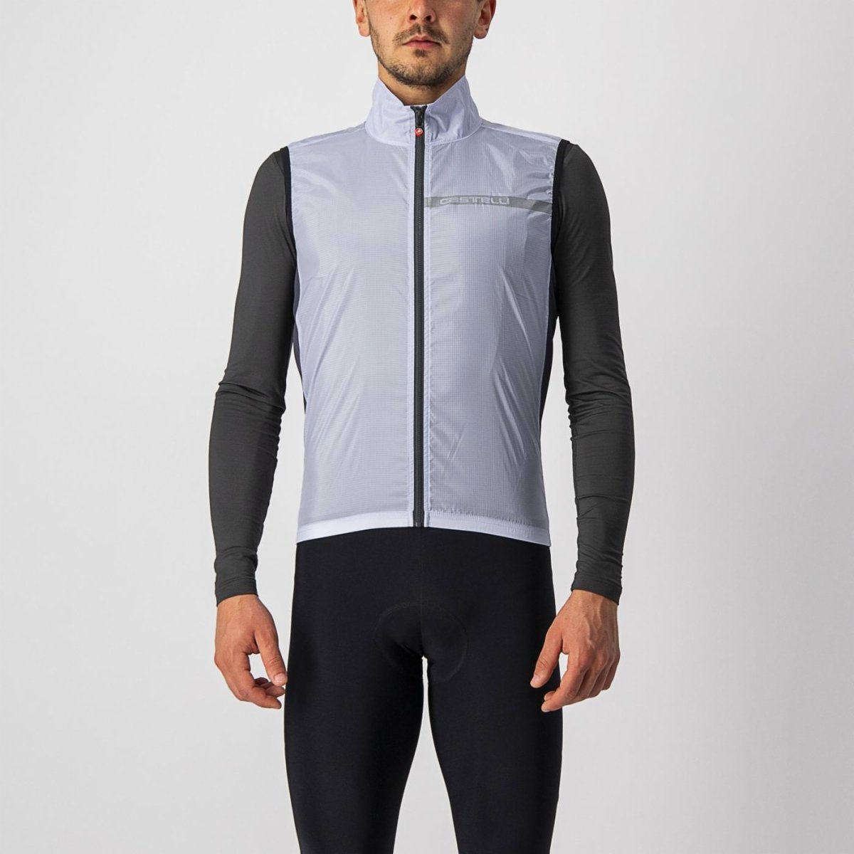 CASTELLI SQUADRA STRETCH VEST SILVER GRAY/DARK GRAY