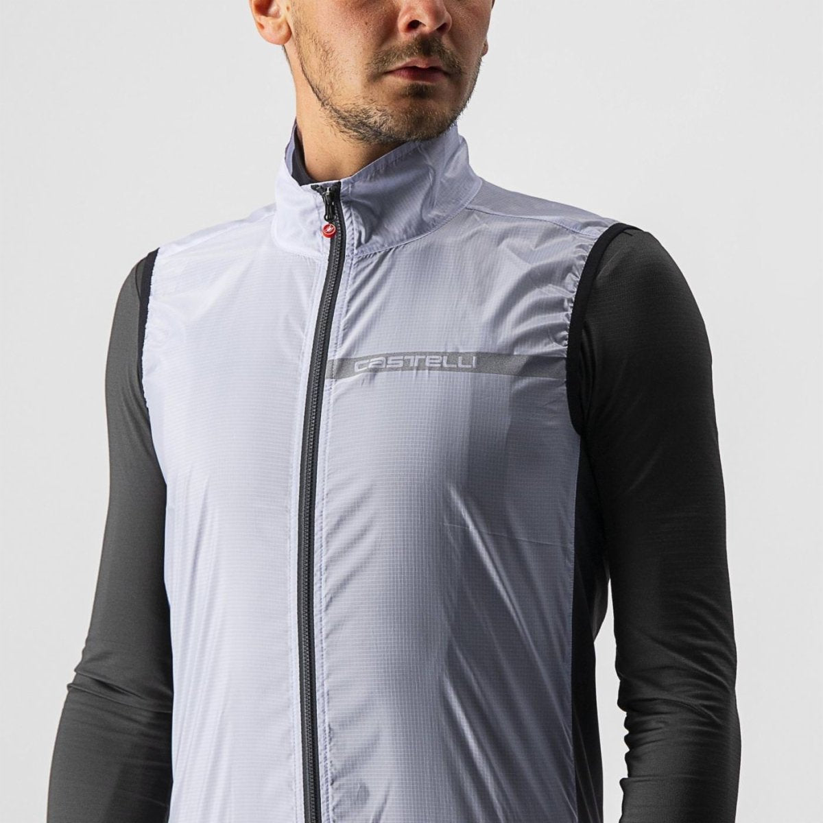 CASTELLI SQUADRA STRETCH VEST SILVER GRAY/DARK GRAY