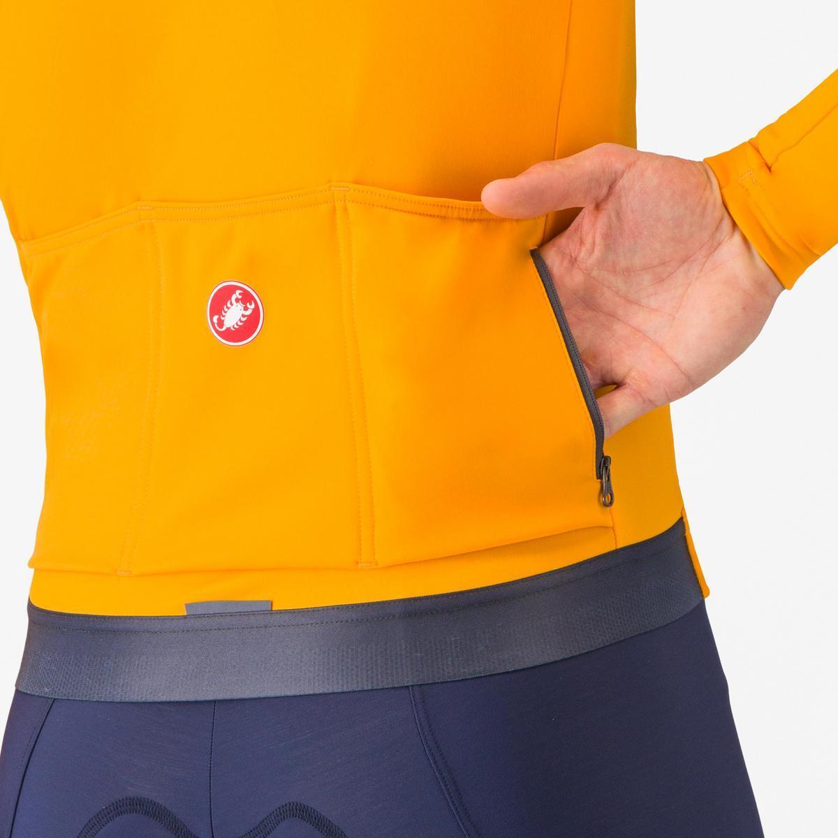 CASTELLI ESPRESSO THERMAL JERSEY ViVID ORANGE/DARK GRAY