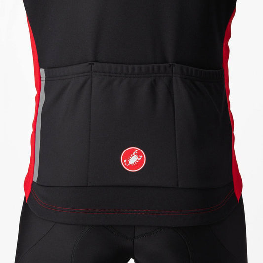 CASTELLI ENTRATA JACKET RED/BLACK LIGHT BLACK