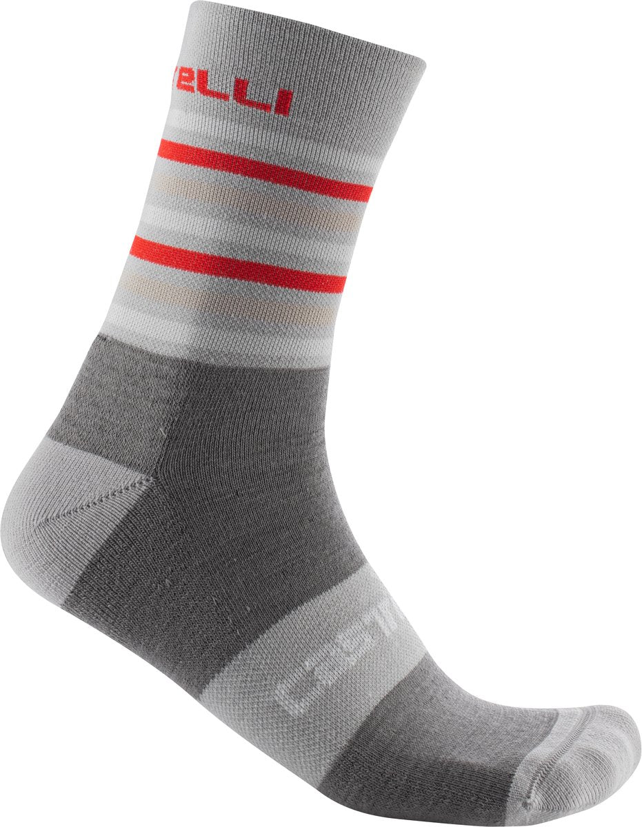 CASTELLI GREGGE 15 SOCK TRAVERTINE GRAY/NICKEL GRAY