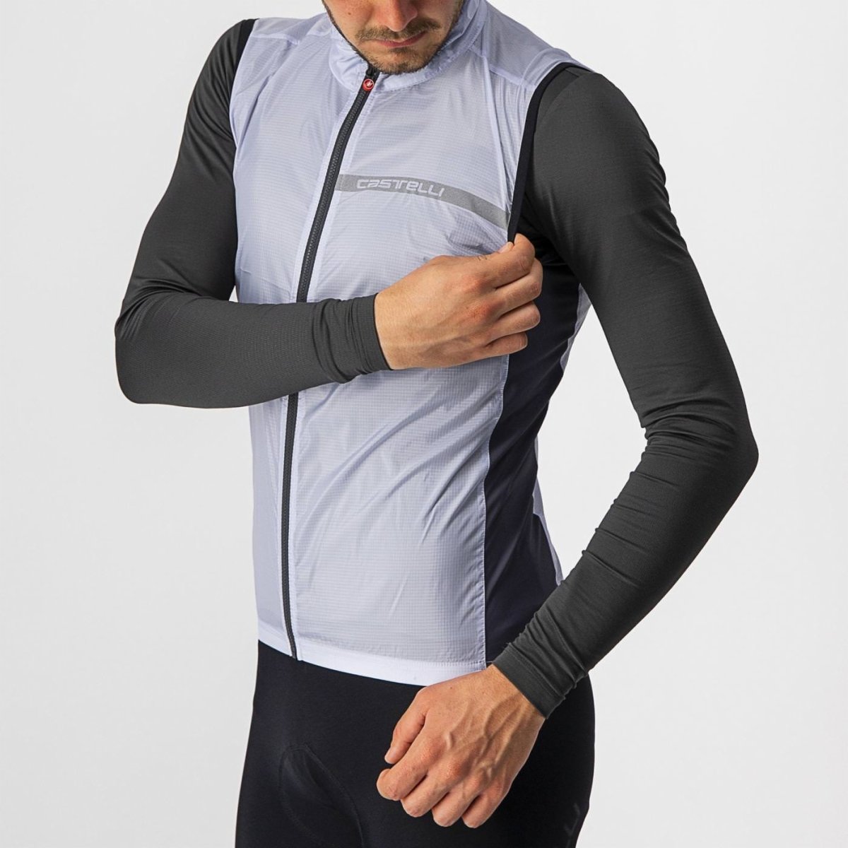 CASTELLI SQUADRA STRETCH VEST SILVER GRAY/DARK GRAY
