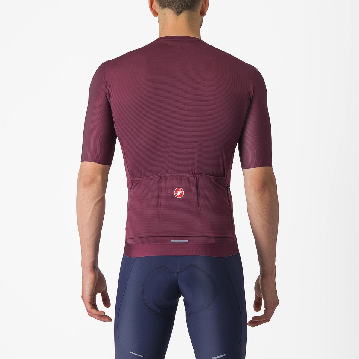 CASTELLI ESPRESSO JERSEY DEEP BORDEAUX/SILVER MOON