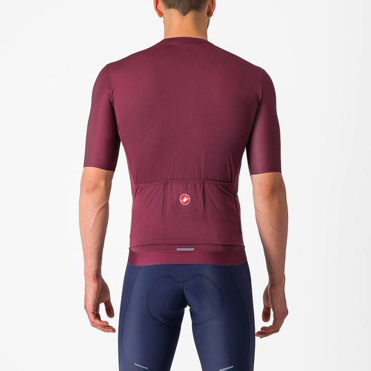 CASTELLI ESPRESSO JERSEY DEEP BORDEAUX/SILVER MOON