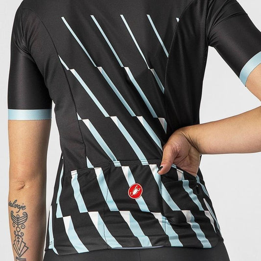 CASTELLI PENDIO JERSEY LIGHT BLACK & SKY LIGHT-WHITE